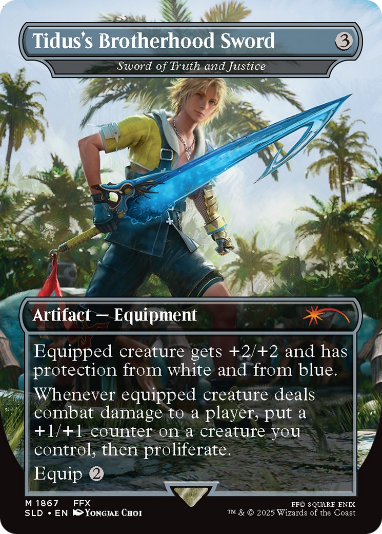 Tidus's Brotherhood Sword - Sword of Truth and Justice (SLD-1867) - Secret Lair Drop / Tidus's Brotherhood Sword (Borderless)