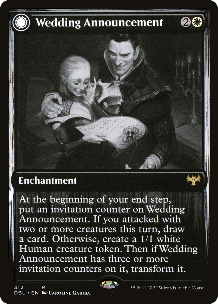 Wedding Announcement (DBL-312) - Innistrad: Double Feature: (Double Faced Transform) Foil