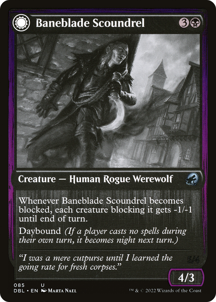Baneblade Scoundrel (DBL-085) - Innistrad: Double Feature: (Double Faced Transform)