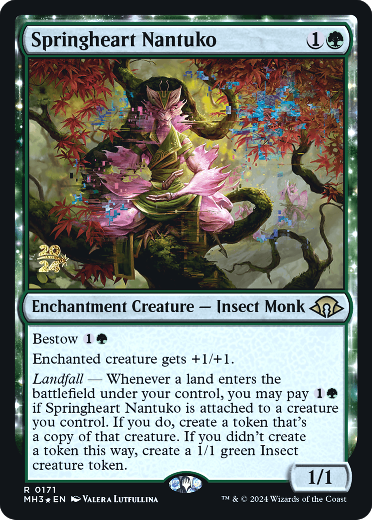 Springheart Nantuko (PRE-171) - Modern Horizons 3 Promos: (enchantment) Foil