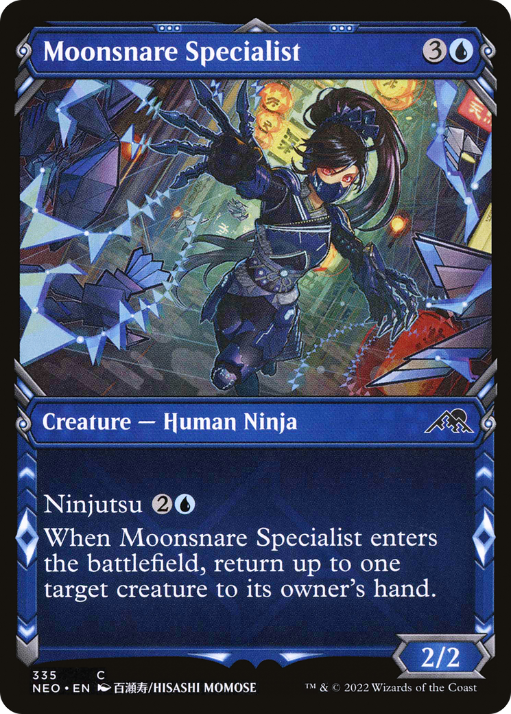 Moonsnare Specialist (Showcase) (NEO-335) - Kamigawa: Neon Dynasty: (Showcase)