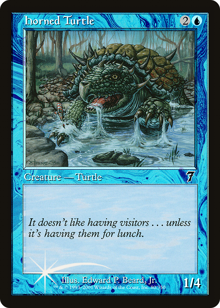 Horned Turtle (7ED-080) - 7th Edition Foil