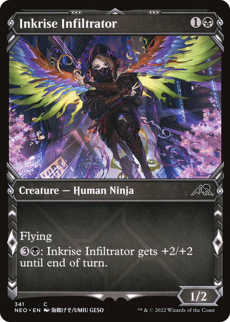 Inkrise Infiltrator (Showcase) (NEO-341) - Kamigawa: Neon Dynasty: (Showcase) Foil
