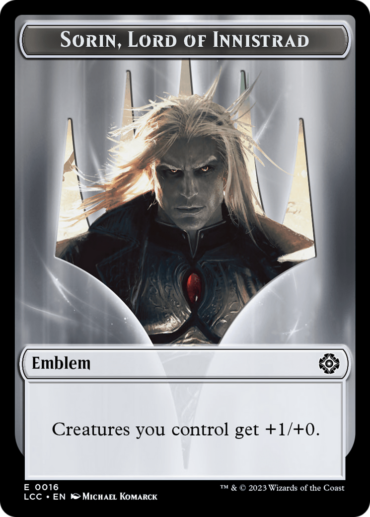 Sorin, Lord of Innistrad Emblem (TLCC-016) - The Lost Caverns of Ixalan Commander Tokens Foil