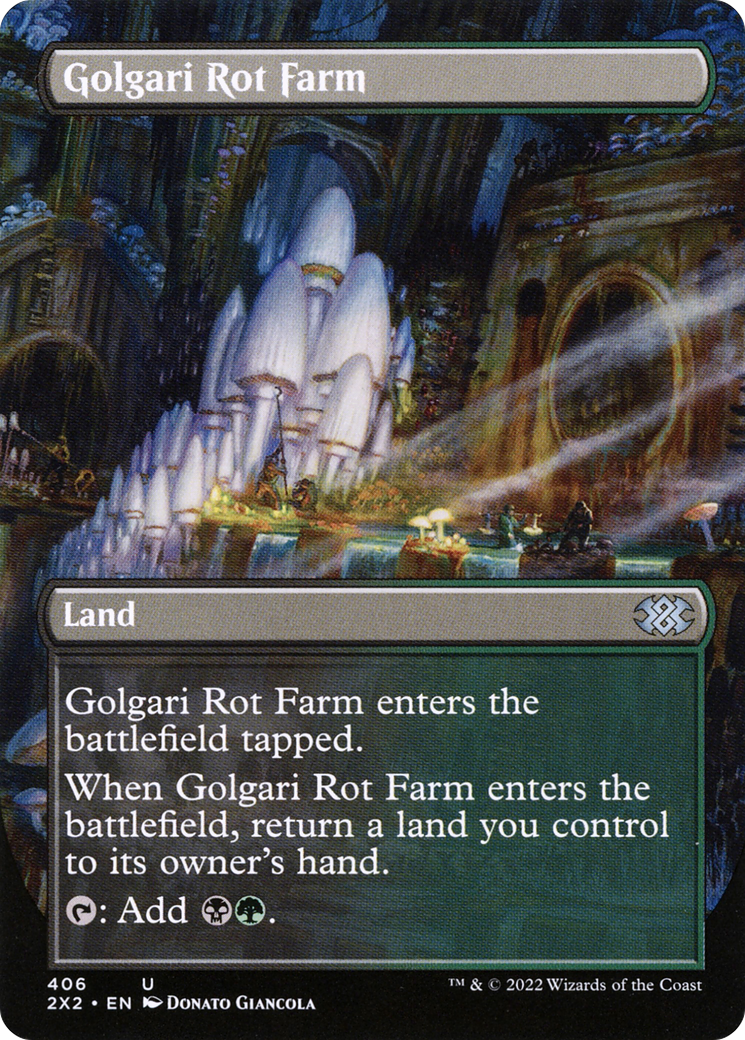 Golgari Rot Farm (Borderless) (2X2-406) - Double Masters 2022 (Borderless) Foil