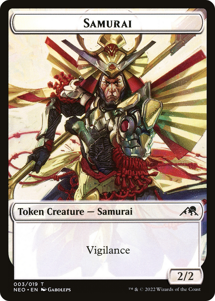 Samurai Token (NEO-003) - Kamigawa: Neon Dynasty Tokens Foil