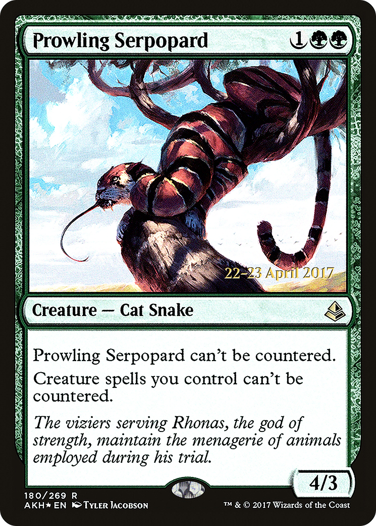 Prowling Serpopard (PRE-180) - Amonkhet Promos Foil