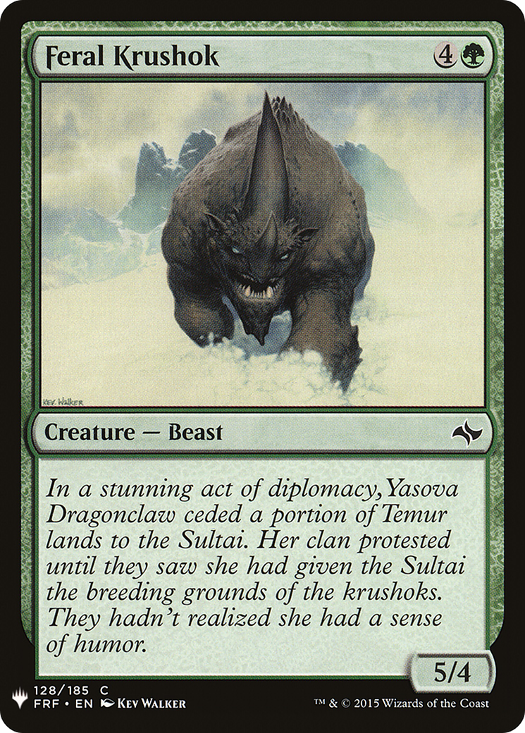 Feral Krushok (LIST-FRF-128) - The List