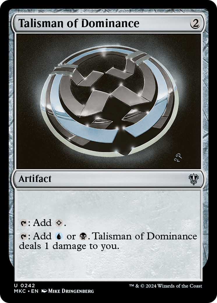 Talisman of Dominance (MKC-242) - Murders at Karlov Manor Commander
