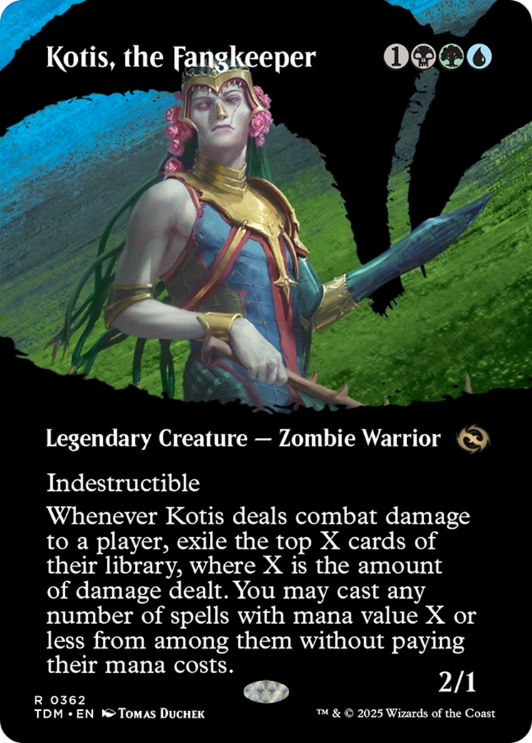 Kotis, the Fangkeeper (Borderless) (TDM-362) - Tarkir: Dragonstorm: (Showcase) (Borderless) Foil