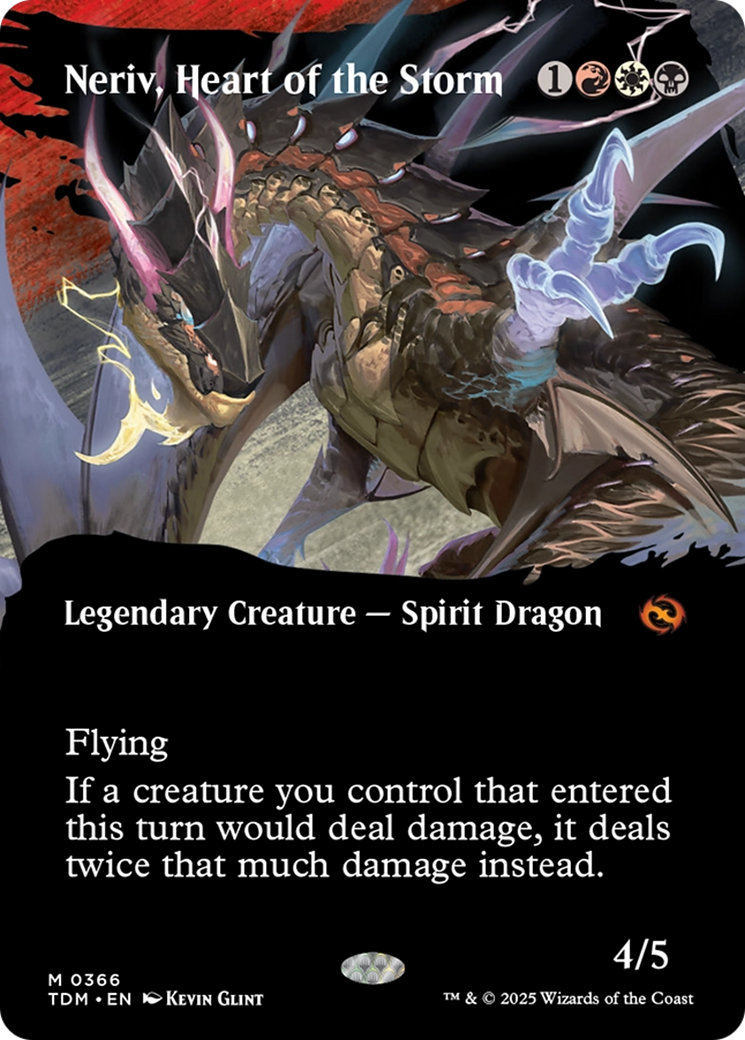 Neriv, Heart of the Storm (Borderless) (TDM-366) - Tarkir: Dragonstorm: (Showcase) (Borderless)