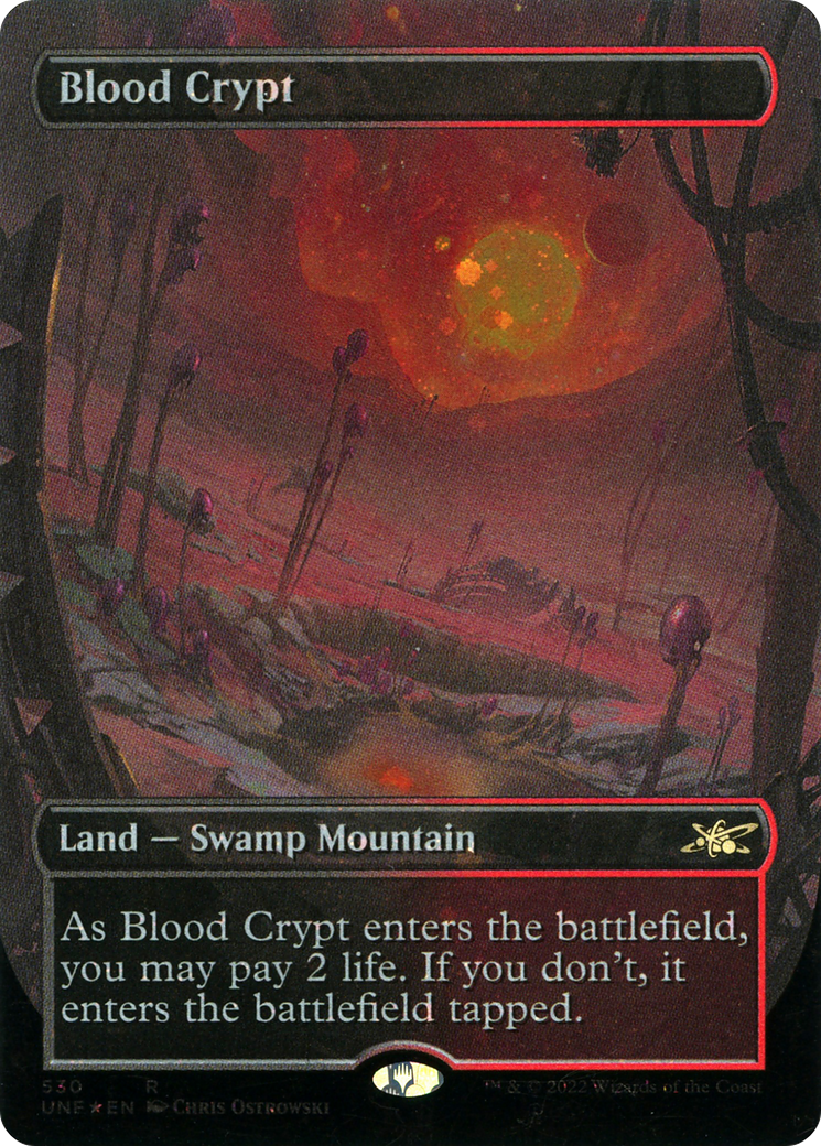 Blood Crypt (Borderless) (Galaxy Foil) (UNF-530) - Unfinity (Borderless) Foil