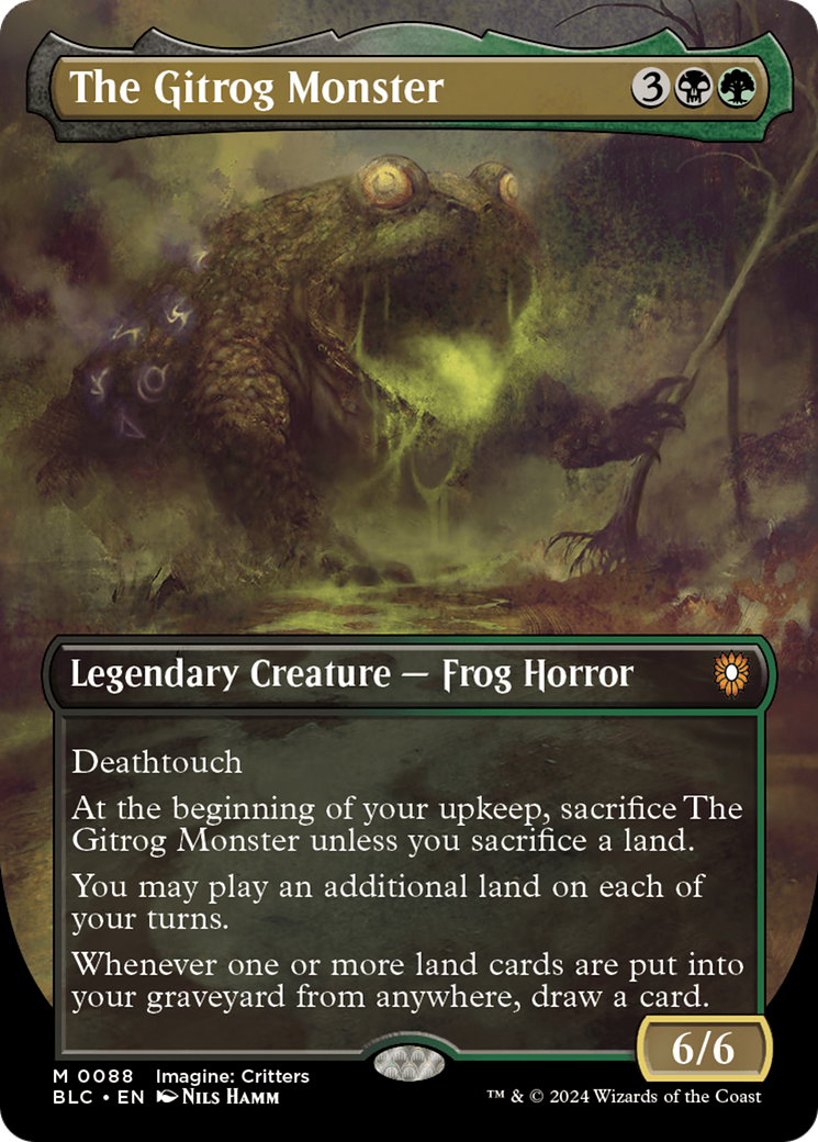 The Gitrog Monster (Borderless) (BLC-088) - Bloomburrow Commander (Borderless)