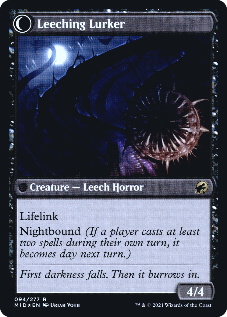 Curse of Leeches (PRE-094) - Innistrad: Midnight Hunt Promos: (Double Faced Transform) Foil