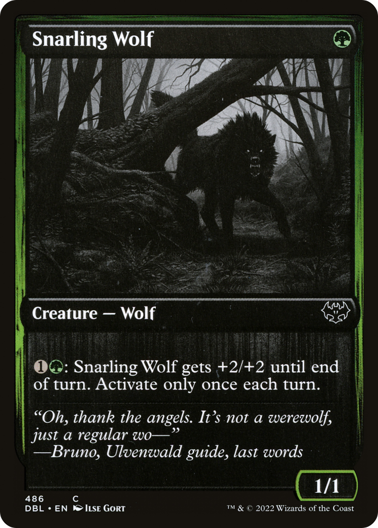 Snarling Wolf (486) (DBL-486) - Innistrad: Double Feature