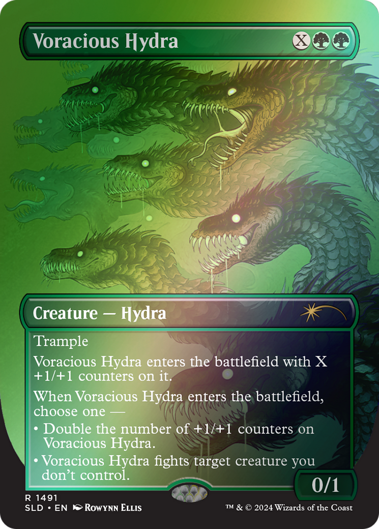 Voracious Hydra (Rainbow Foil) (SLD-1491) - Secret Lair Drop (Borderless) Foil