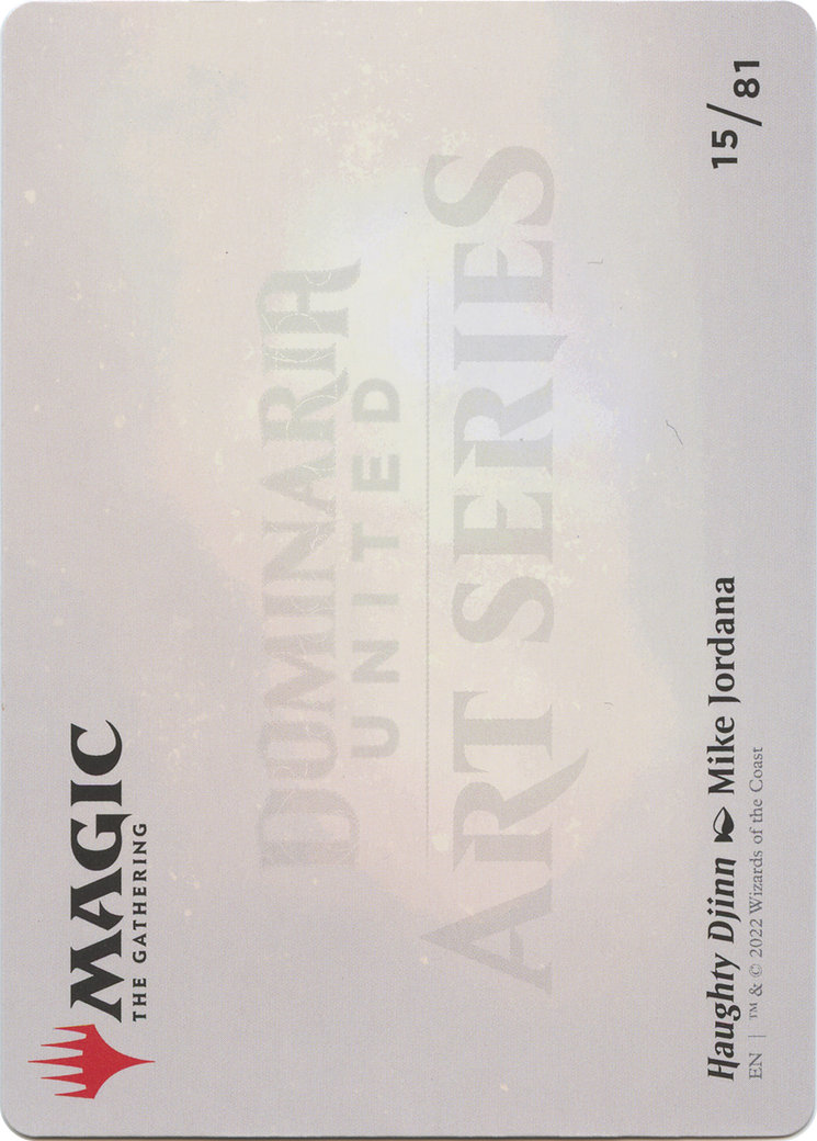 Haughty Djinn // Haughty Djinn (ADMU-015) - Dominaria United Art Series (Borderless) Foil