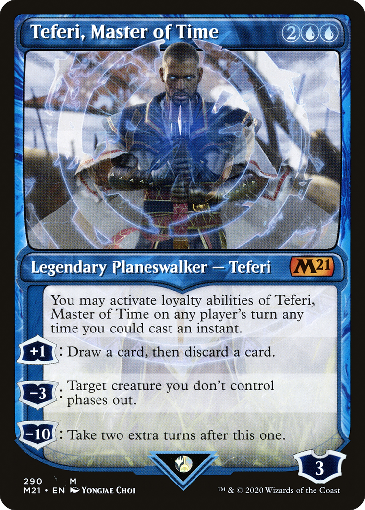 Teferi, Master of Time (Showcase) (290) (M21-290) - Core Set 2021: (Showcase)