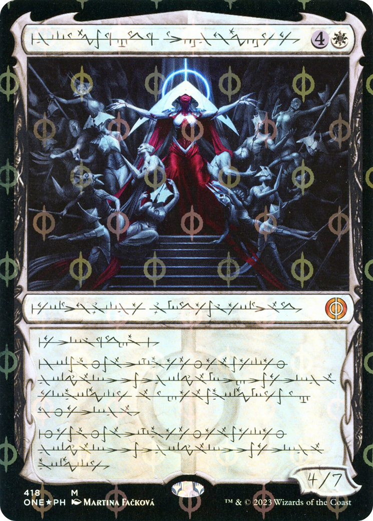 Elesh Norn, Mother of Machines (Phyrexian) (Step-and-Compleat Foil) (ONE-418) - Phyrexia: All Will Be One: (Showcase) Foil