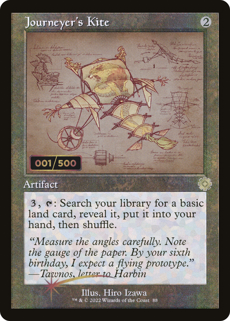 Journeyer's Kite (Schematic) (Serial Numbered) (BRR-088) - The Brothers' War Retro Artifacts Foil