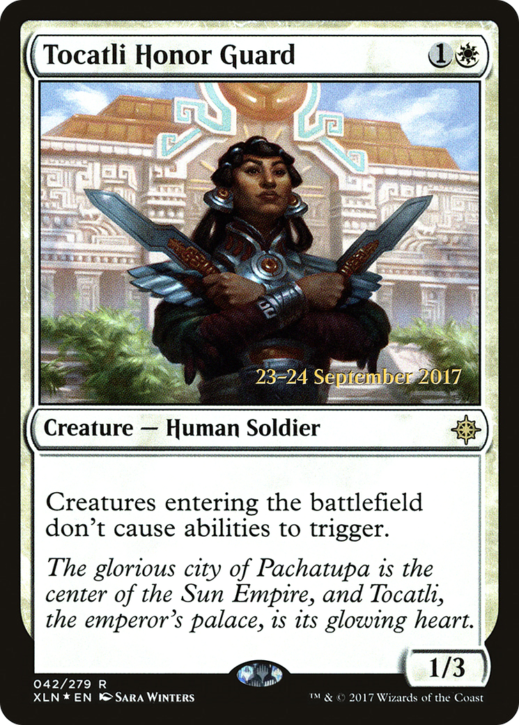 Tocatli Honor Guard (PRE-042) - Ixalan Promos Foil