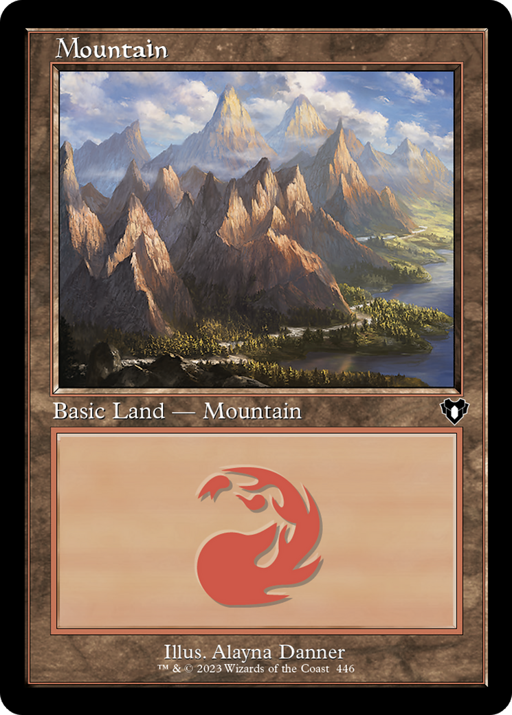 Mountain (446) (Retro Frame) (CMM-446) - Commander Masters