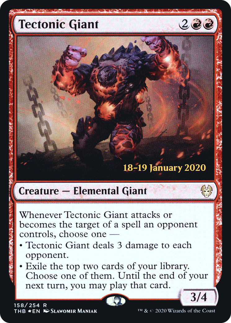 Tectonic Giant (PRE-158) - Theros Beyond Death Promos Foil