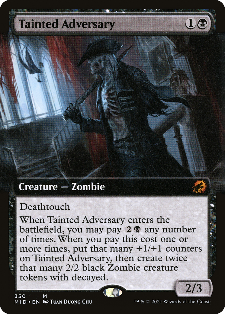 Tainted Adversary (Extended Art) (MID-350) - Innistrad: Midnight Hunt: (Extended Art)