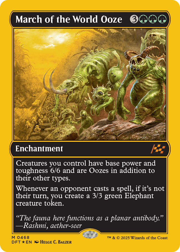 March of the World Ooze (First-Place Foil) (DFT-468) - Aetherdrift: (enchantment) Foil