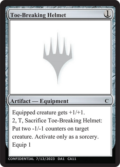 Toe-Breaking Helmet (UNK-CA11) - Unknown Event