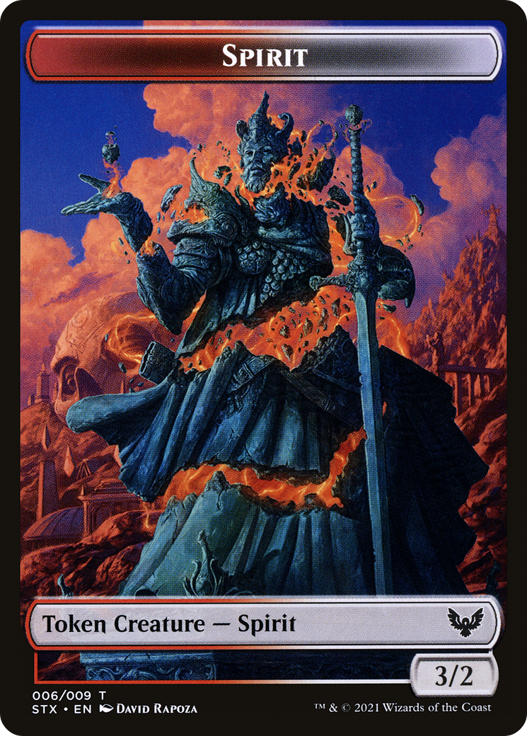 Spirit Token (STX-006) - Strixhaven: School of Mages Tokens