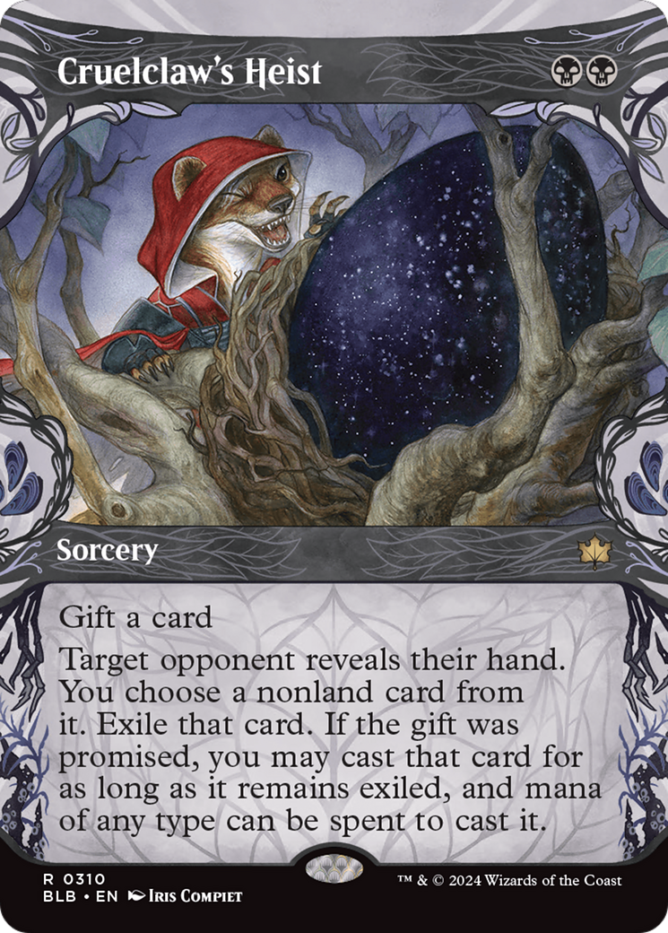 Cruelclaw's Heist (Showcase) (BLB-310) - Bloomburrow: (Showcase) (Borderless) Foil