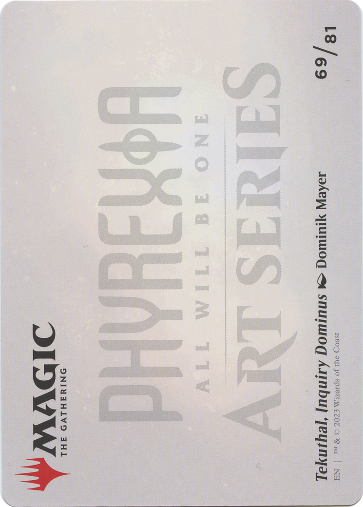 Tekuthal, Inquiry Dominus // Tekuthal, Inquiry Dominus (AONE-069) - Phyrexia: All Will Be One Art Series (Borderless) Foil