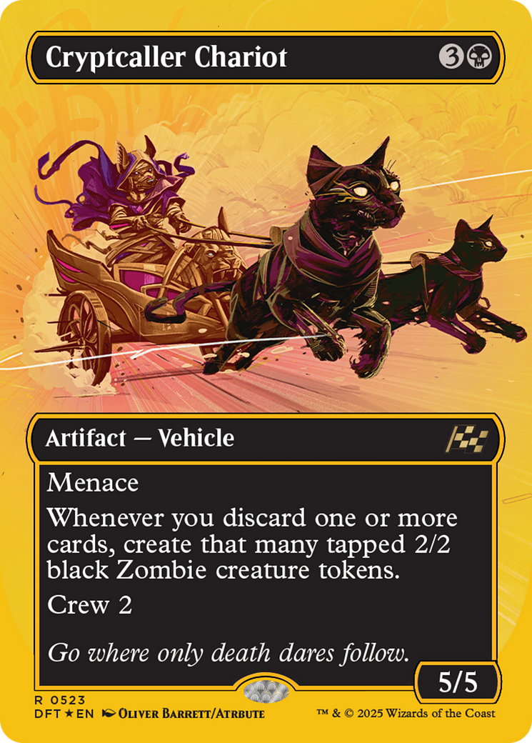 Cryptcaller Chariot (Borderless) (First-Place Foil) (DFT-523) - Aetherdrift (Borderless) Foil