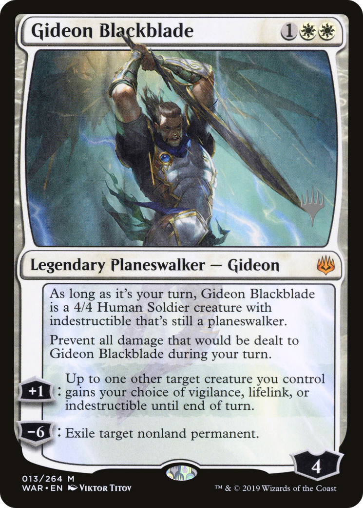 Gideon Blackblade (PPELD-013) - War of the Spark Promos Foil