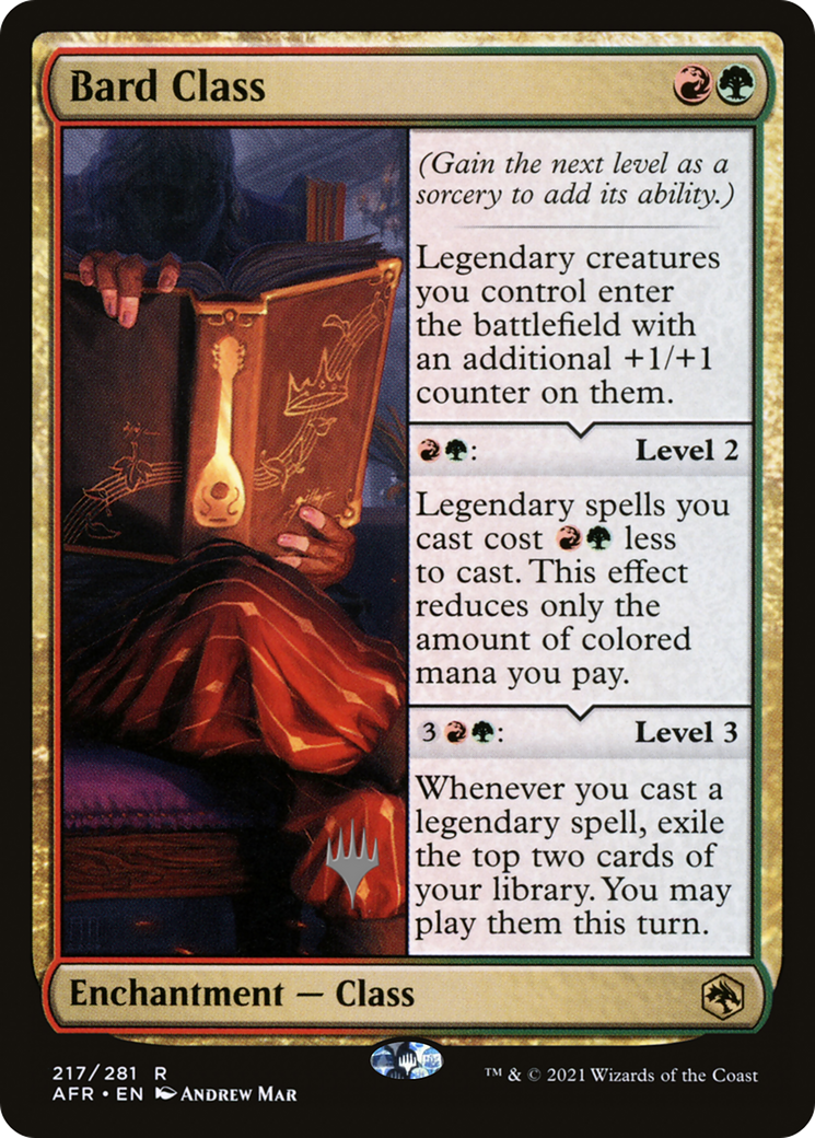 Bard Class (PPAFR-217) - Adventures in the Forgotten Realms Promos Foil