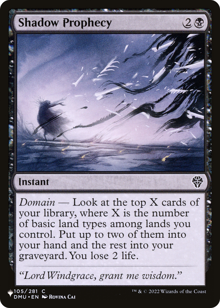 Shadow Prophecy (LIST-105/281) - The List