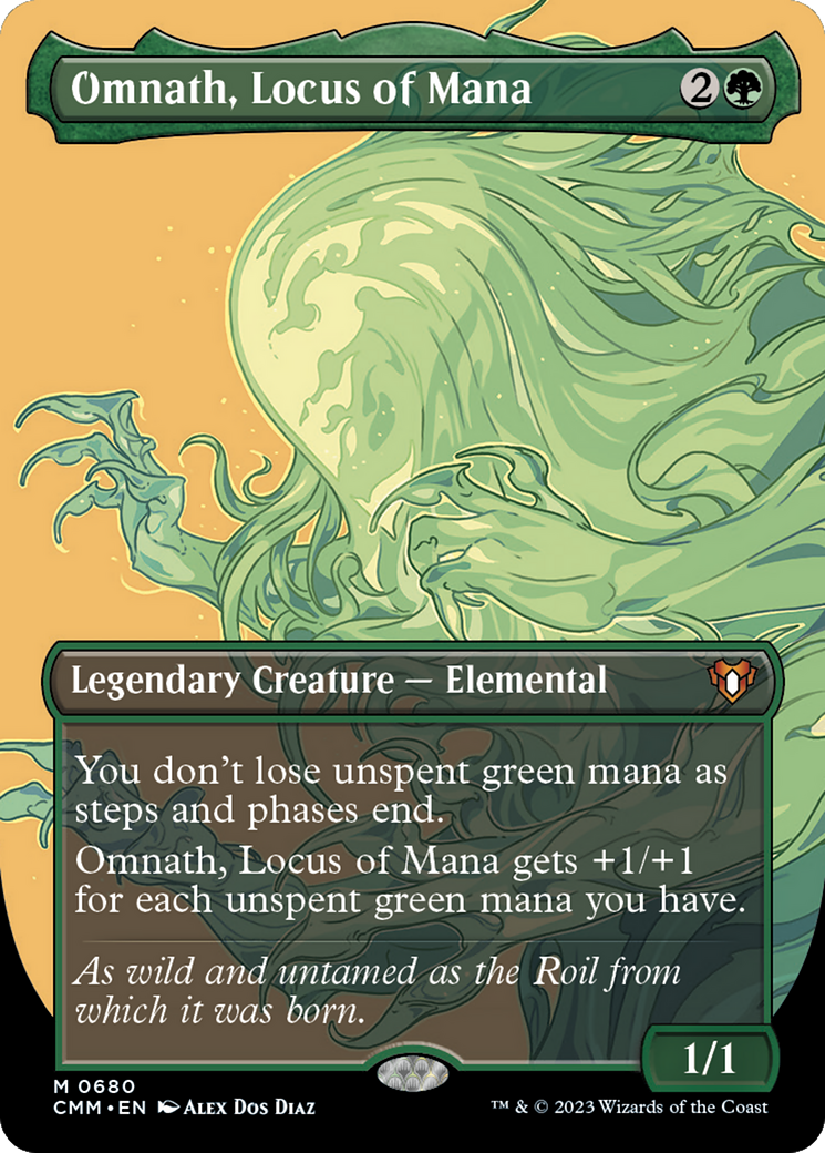 Omnath, Locus of Mana (Borderless) (CMM-680) - Commander Masters (Borderless) Foil