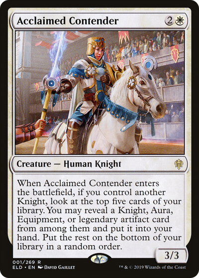 Acclaimed Contender (ELD-001) - Throne of Eldraine Foil