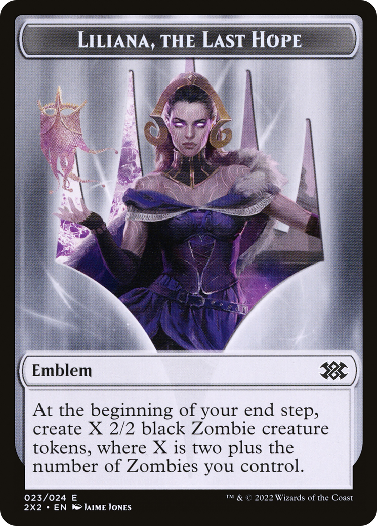Liliana, the Last Hope Emblem (T2X2-023) - Double Masters 2022 Tokens