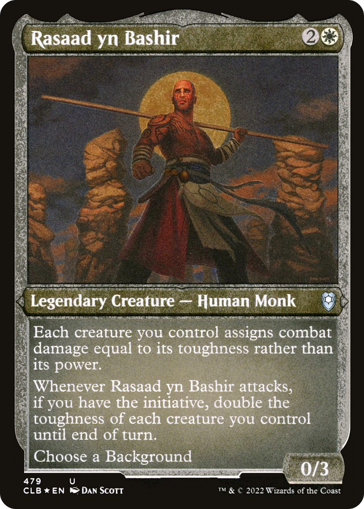 Rasaad yn Bashir (CLB-479) - Commander Legends: Battle for Baldur's Gate Etched Foil