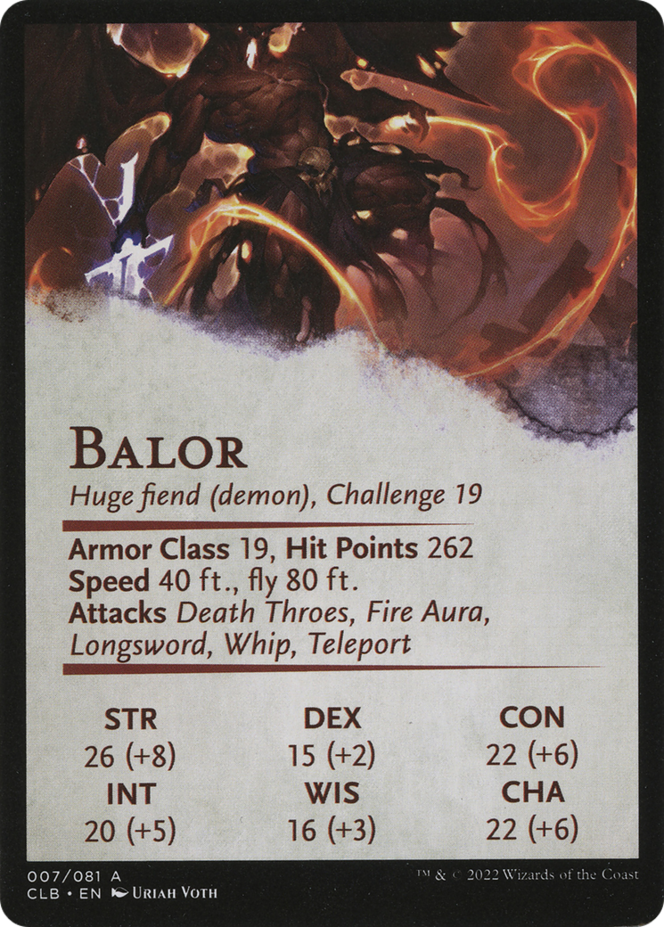 Balor // Balor (ACLB-007) - Battle for Baldur's Gate Art Series (Borderless) Foil