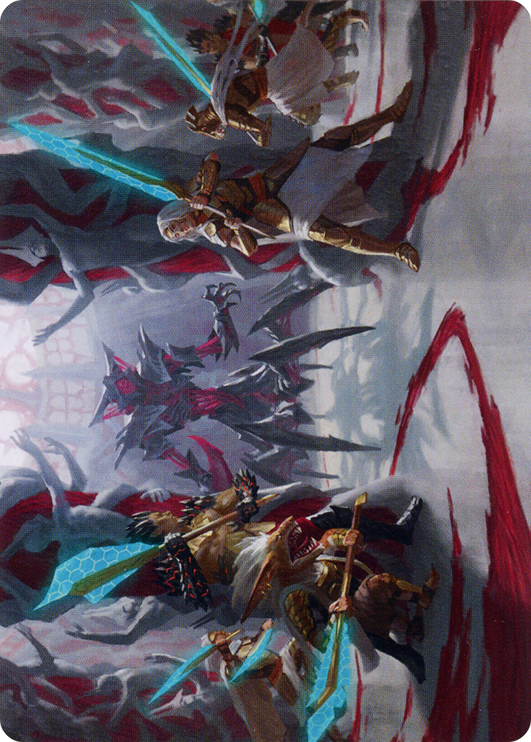 Goldwardens' Gambit // Goldwardens' Gambit (AONE-029) - Phyrexia: All Will Be One Art Series (Borderless) Foil