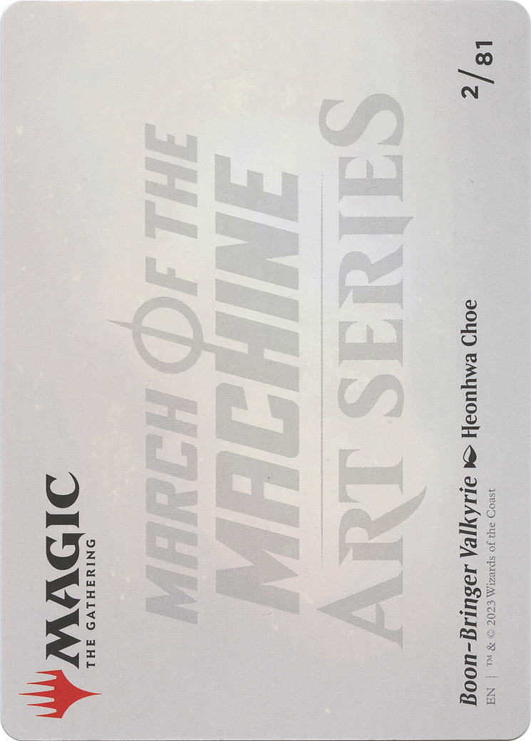 Boon-Bringer Valkyrie // Boon-Bringer Valkyrie (AMOM-002) - March of the Machine Art Series (Borderless) Foil