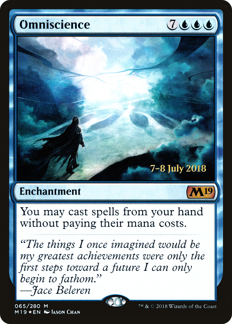 Omniscience (PRE-065) - Core Set 2019 Promos Foil