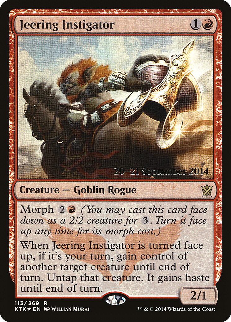 Jeering Instigator (PRE-113) - Khans of Tarkir Promos Foil