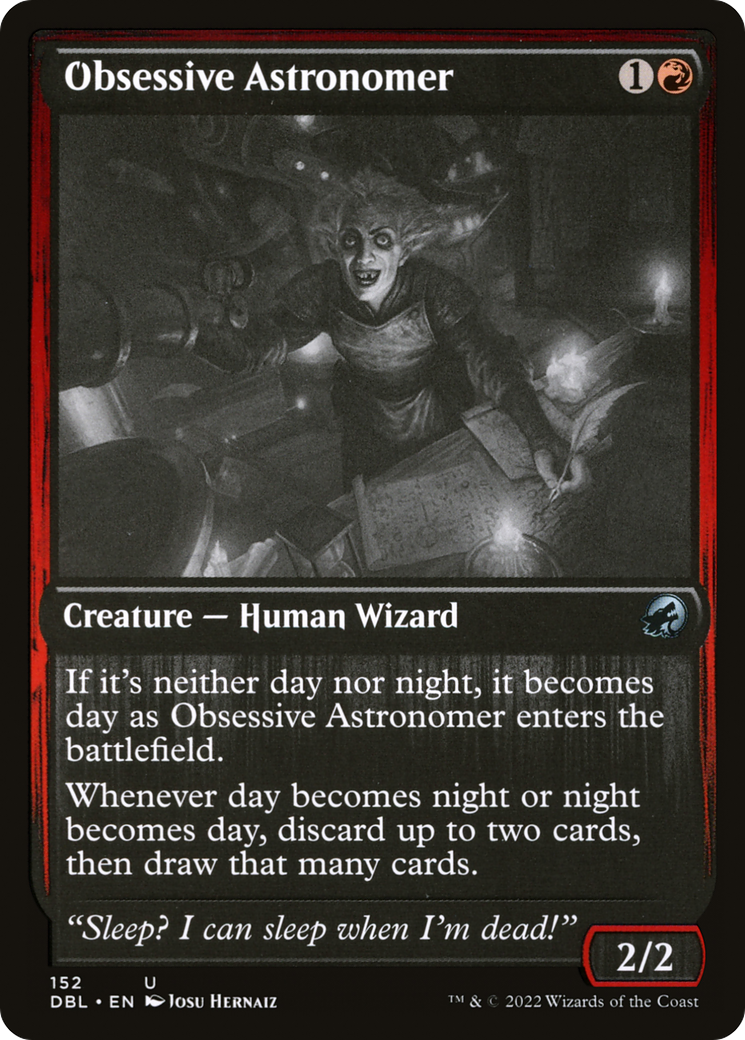 Obsessive Astronomer (DBL-152) - Innistrad: Double Feature Foil