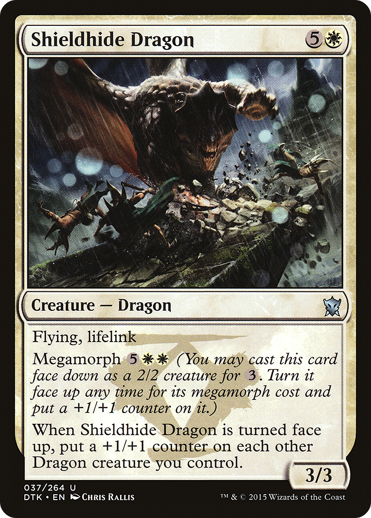 Shieldhide Dragon (DTK-037) - Dragons of Tarkir Foil