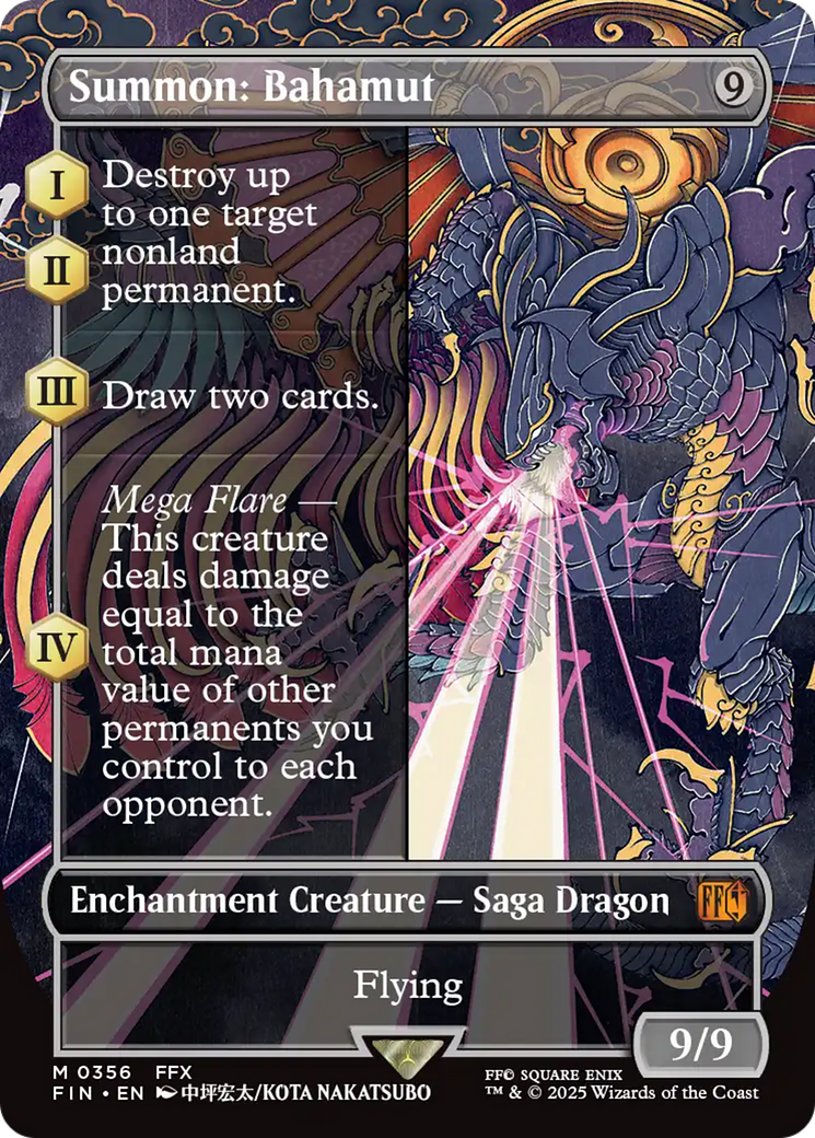 Summon: Bahamut (Borderless) (FIN-356) - FINAL FANTASY: (enchantment) (Borderless)