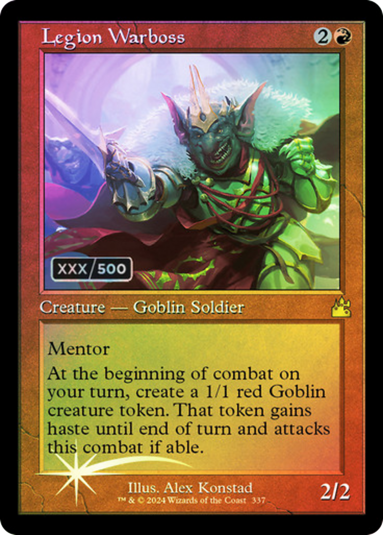 Legion Warboss (Retro Frame) (Serial Numbered) (RVR-337) - Ravnica Remastered Foil